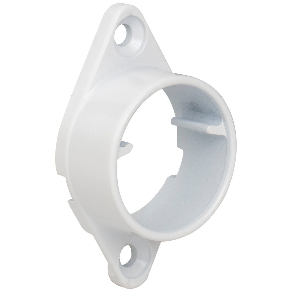 Flange Set, Lighted Closet Rod in White, stylish lighting solution for closets, enhancing visibility and organization