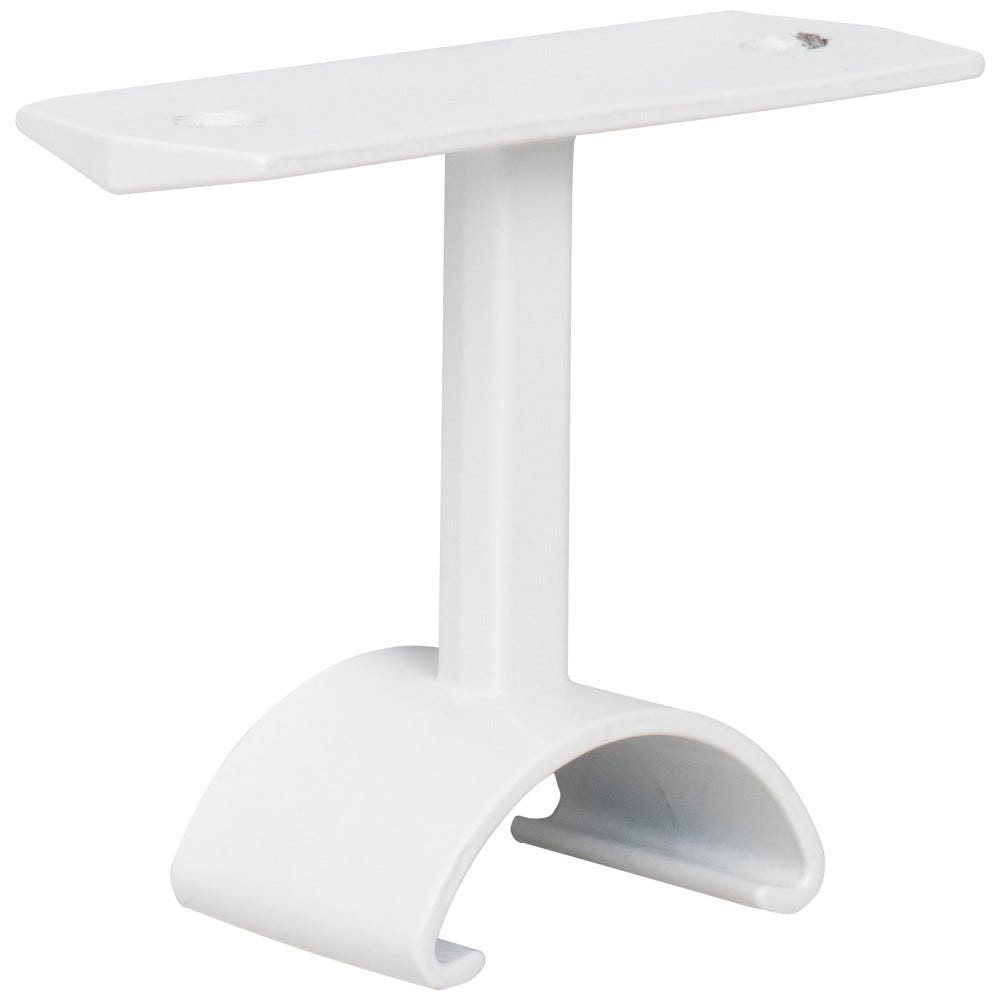 Top-Mounted Support Lighted Closet Rod in White, modern design for enhanced closet visibility