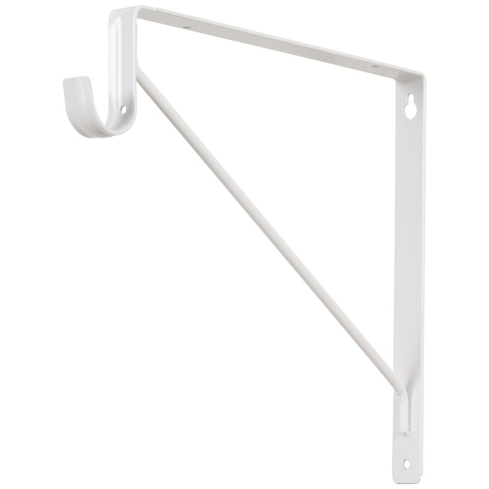 Shelf Bracket Support Lighted Closet Rod in White, designed for enhanced closet organization and illumination, made from durable materials.