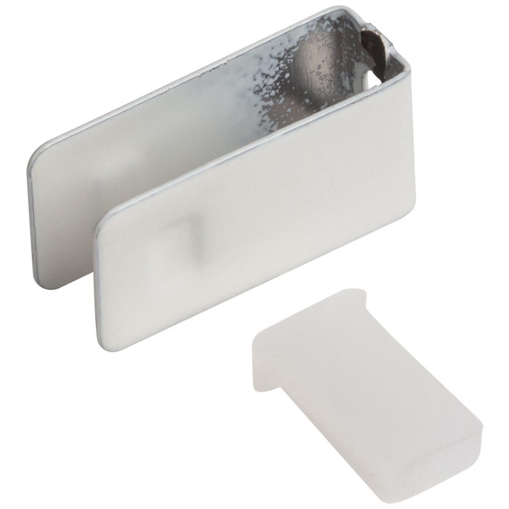 Neon Side Bend End Cap, White Steel, stylish lighting accessory in durable steel material