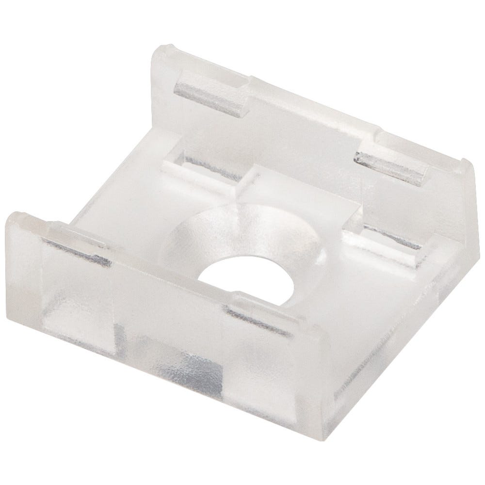Neon Top Bend Bottom Mounting Clip, Clear Plastic, versatile lighting accessory