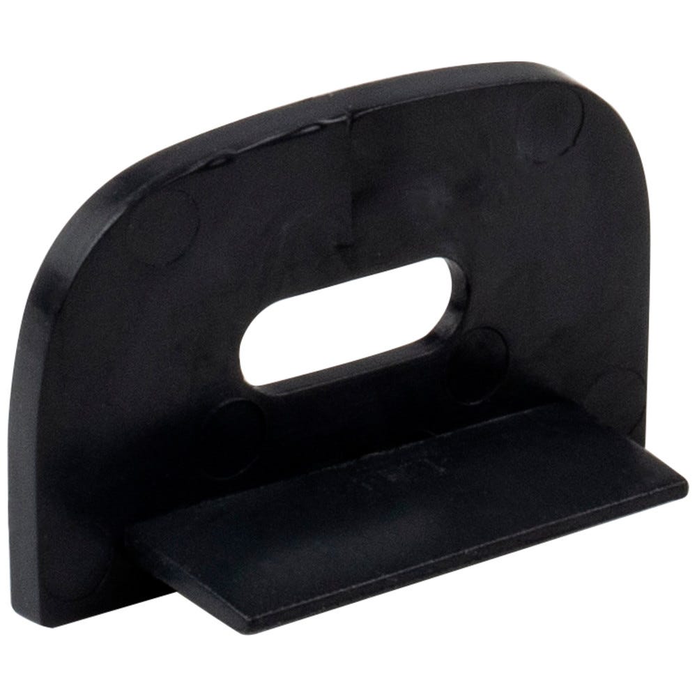 Premium Flat End Cap Black, Rigid PVC, 2-inch size, perfect for modern lighting designs
