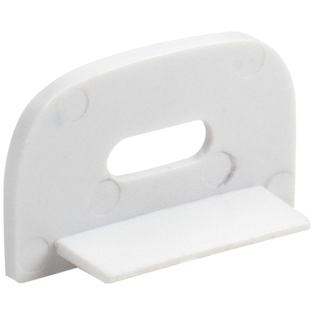 Premium Flat End Cap White, Rigid PVC, 2-inch size, modern finish