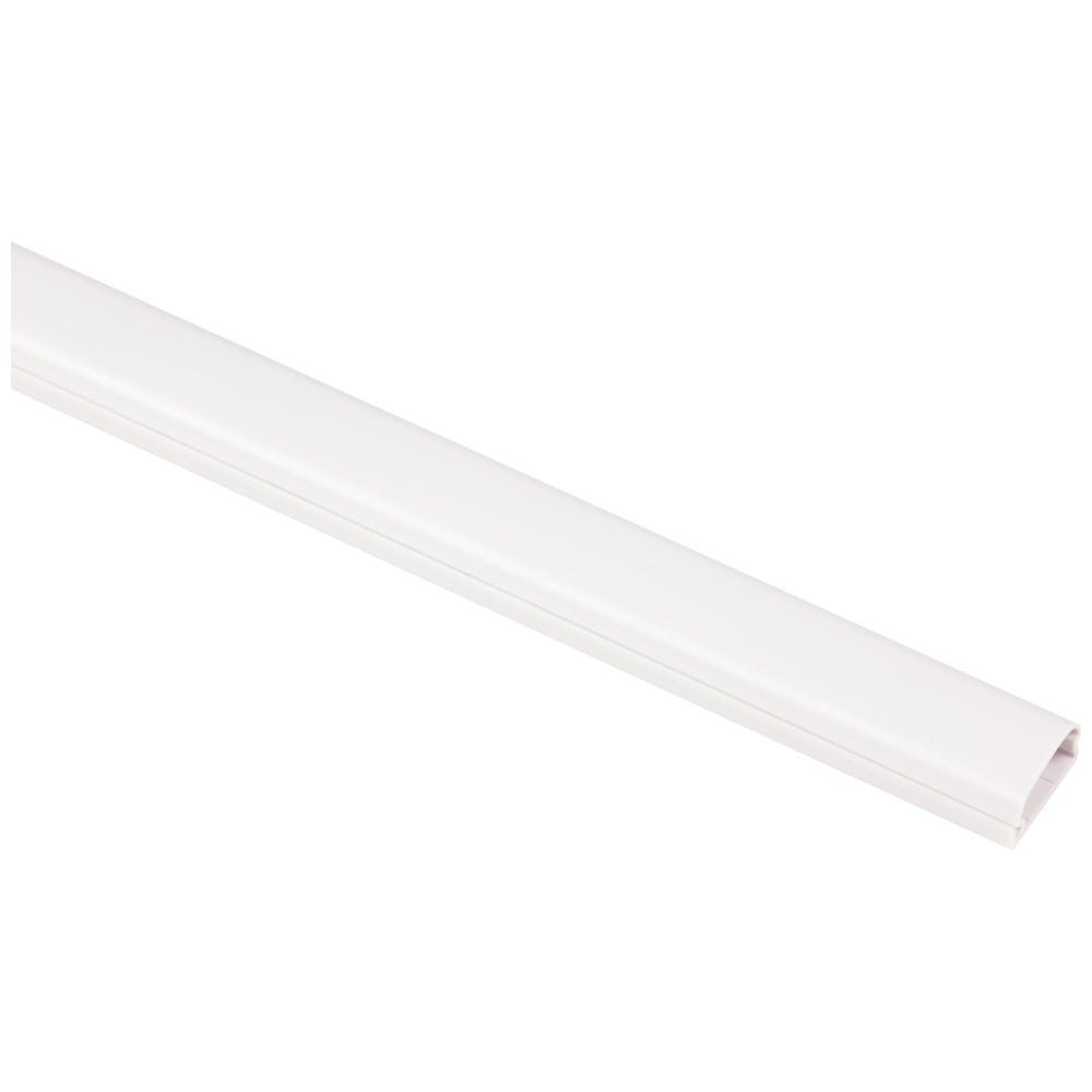 48" Premium Flat Plastic Wireway White, includes mounting bracket and wire cover, designed for efficient wire management