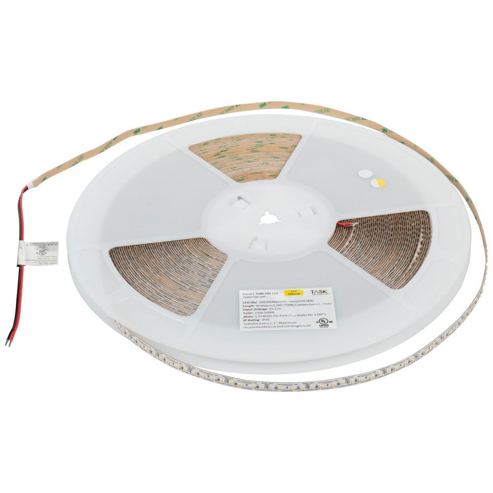 12 Volt 100ft 300 Lumens/Ft Tunable White Tape Light Featuring Tandemled Technology
