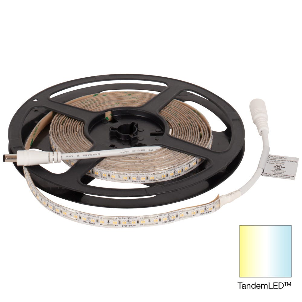16 Ft Tunable-White LED Tape Light, waterproof IP65 rated, 2.93 Watts/Ft, standard output