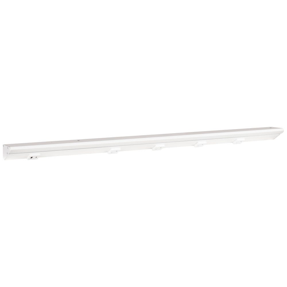 36-1/2" LPS RM Series LED Lighting in white powder finish with USB-Ac outlet and receptacles