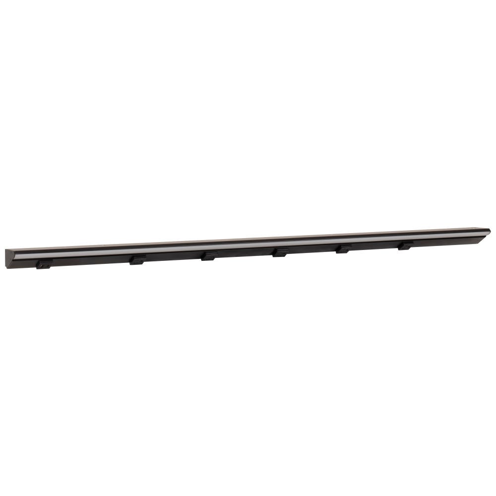 48-1/2" LPS RM Series Light Fixture in black powder finish with USB-Ac and 5 receptacles, modern design