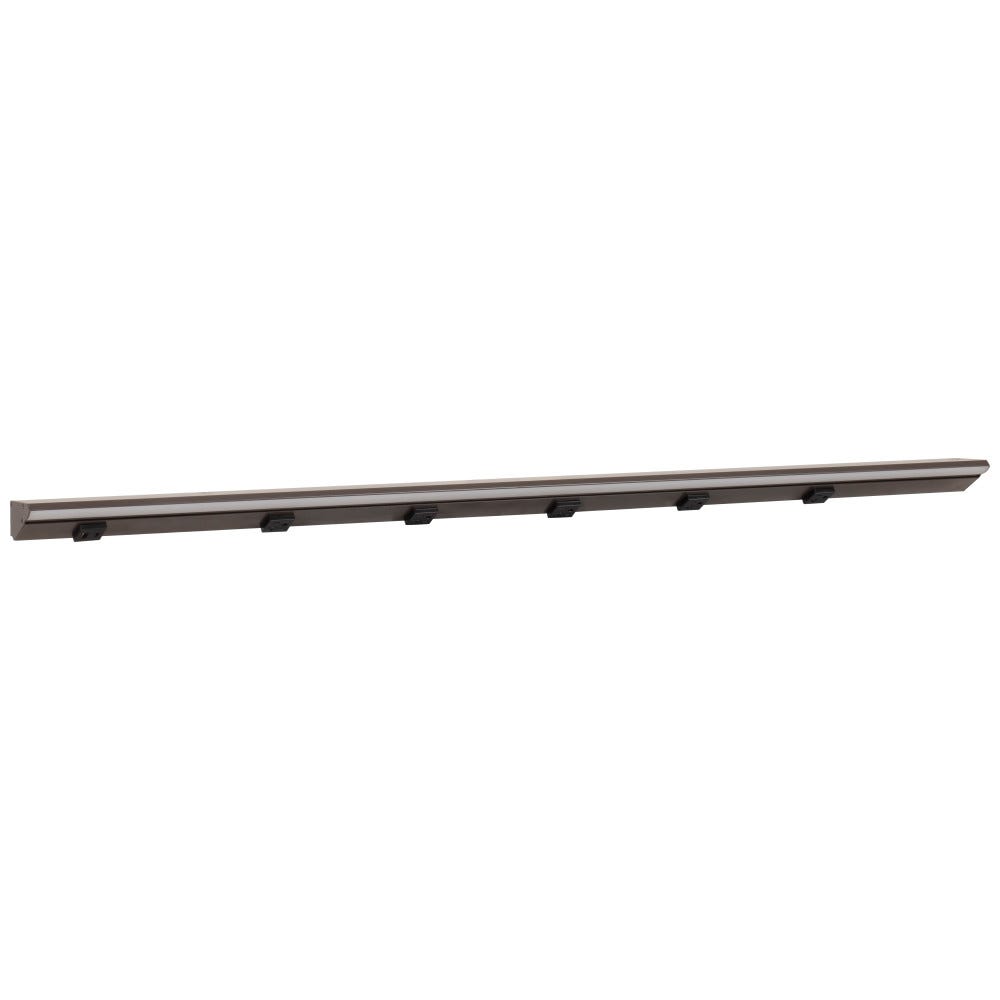 48-1/2" LPS RM Series bronze powder finish light fixture with 5 receptacles and 1 USB-AC outlet, modern design