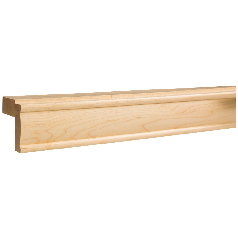 2-1/4" x 2-1/8" Light Rail Moulding in Alder color, crafted from high-quality Alder wood
