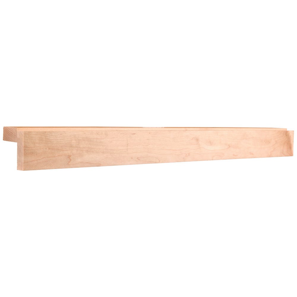 2-1/8" x 2-1/8" Shaker Style Light Rail Moulding in Alder wood finish