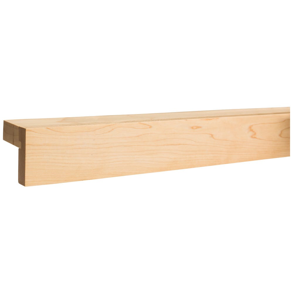2" x 2-1/8" Frameless Shaker Style Light Rail Moulding in Oak, natural wood finish, designed for modern interiors