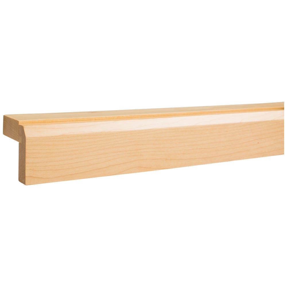 Shaker Style Light Rail Moulding in Cherry, 2-1/8" x 2-1/8", Beveled Edge, Cherry Wood