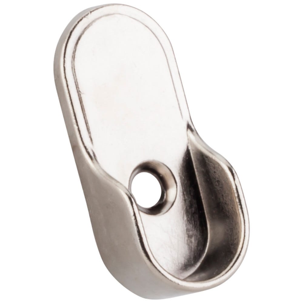 Knock-In Mounting Bracket for Oval Closet Rods in Satin Nickel, durable metal construction for closet organization
