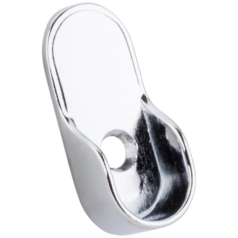 Knock-In Mounting Bracket for Oval Closet Rods in Chrome, durable metal organizer for closet systems