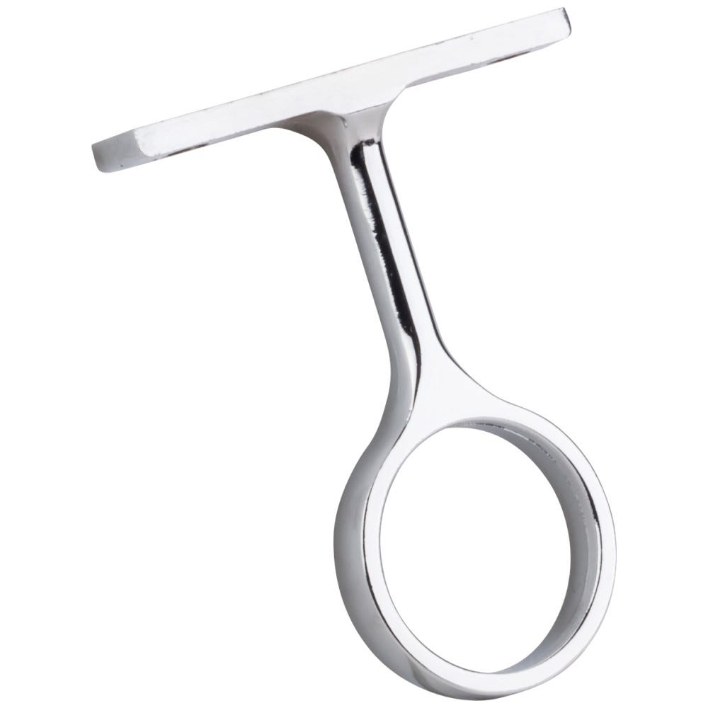 Chrome Center Support Bracket for 1" and 1-1/16" Round Closet Rods, durable metal construction, sleek finish