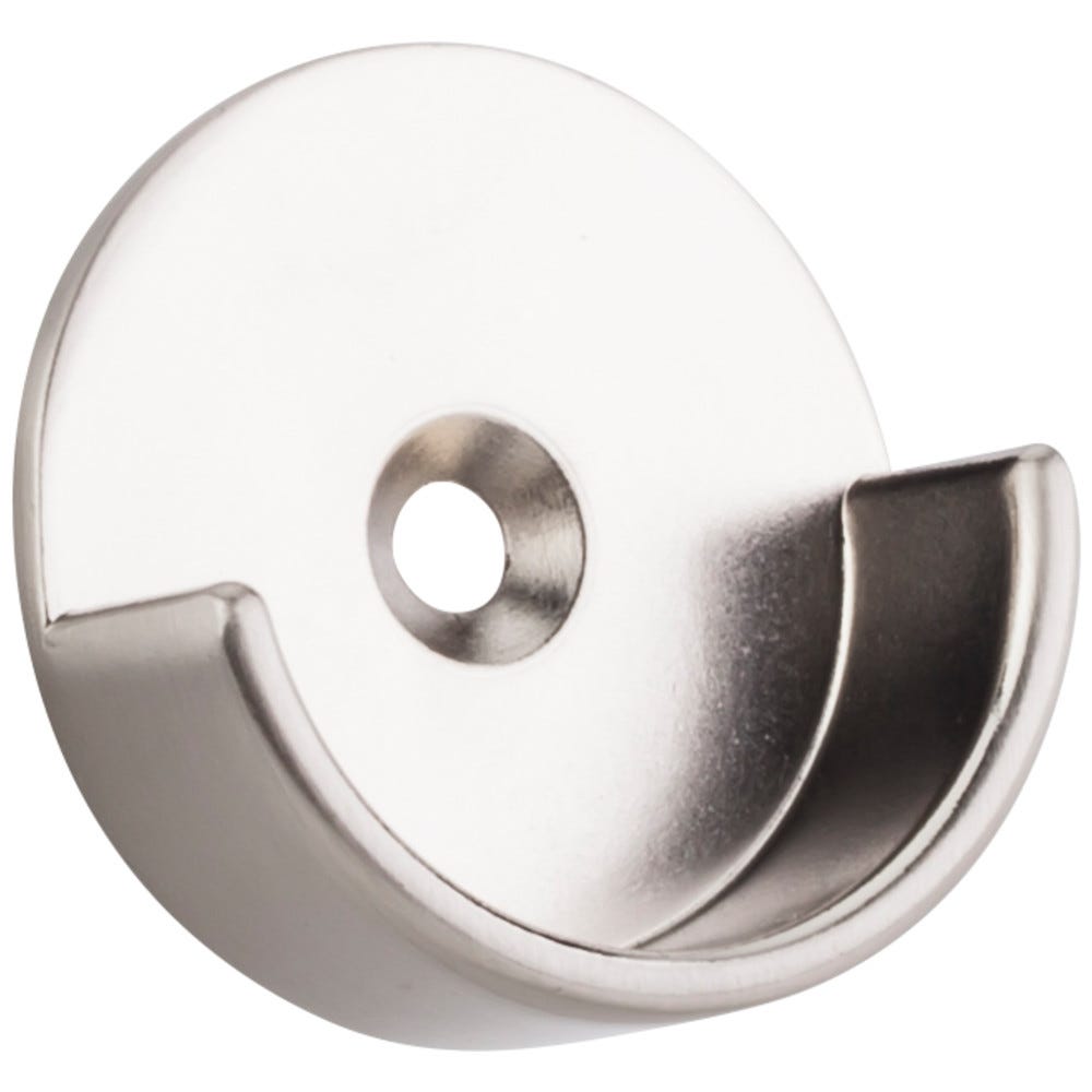 Open Knock-In Closet Bracket for 1-5/16" Closet Rod in Satin Nickel with 5mm Posts