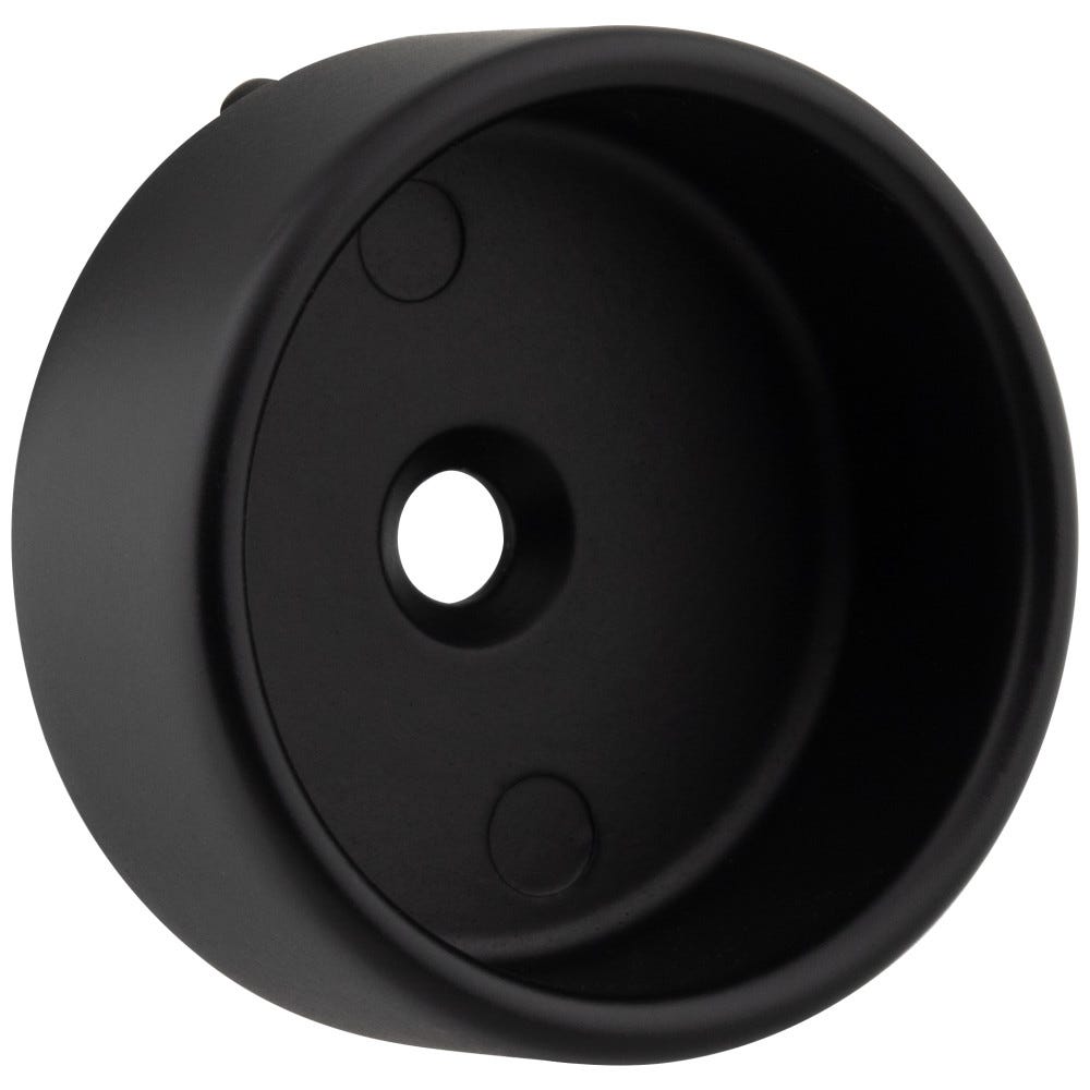 Closed Knock-In Closet Bracket for Round 1-5/16" Rod in Matte Black, durable metal organizer