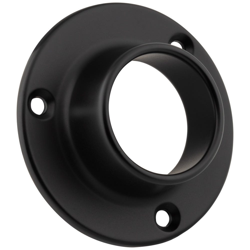 Closed Closet Bracket for Round 1-5/16" Rod in Matte Black, designed for durability and modern style