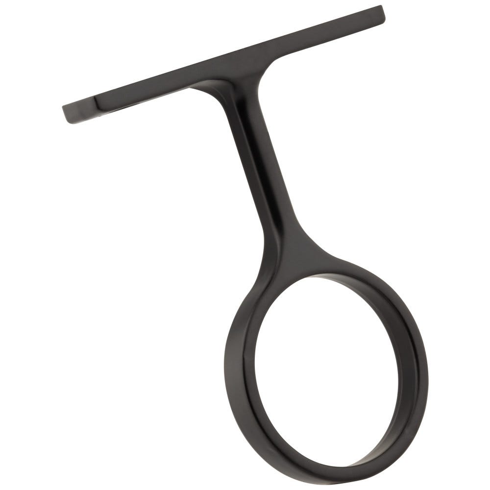 1-5/16 inch Center Support Bracket for Round Closet Rod in Matte Black, durable metal construction