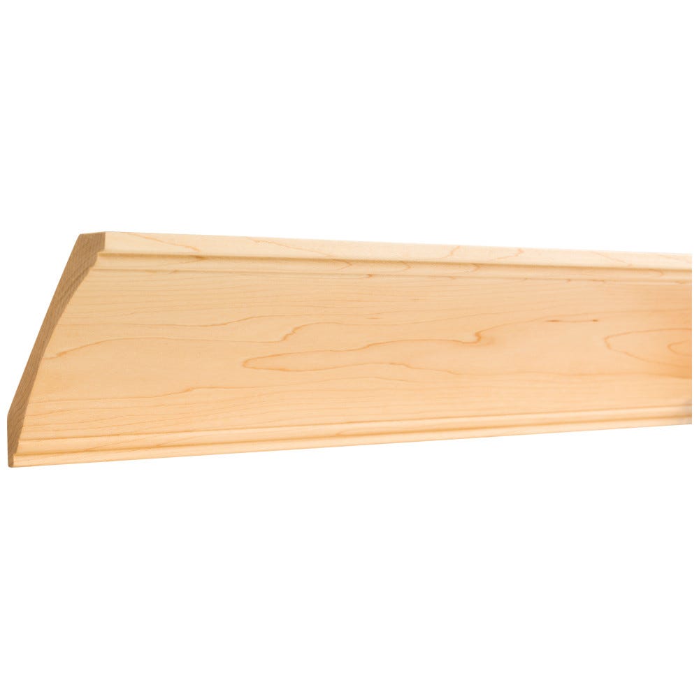5-1/4" x 3/4" Cove Crown Moulding in Cherry wood finish, ideal for elegant interior design