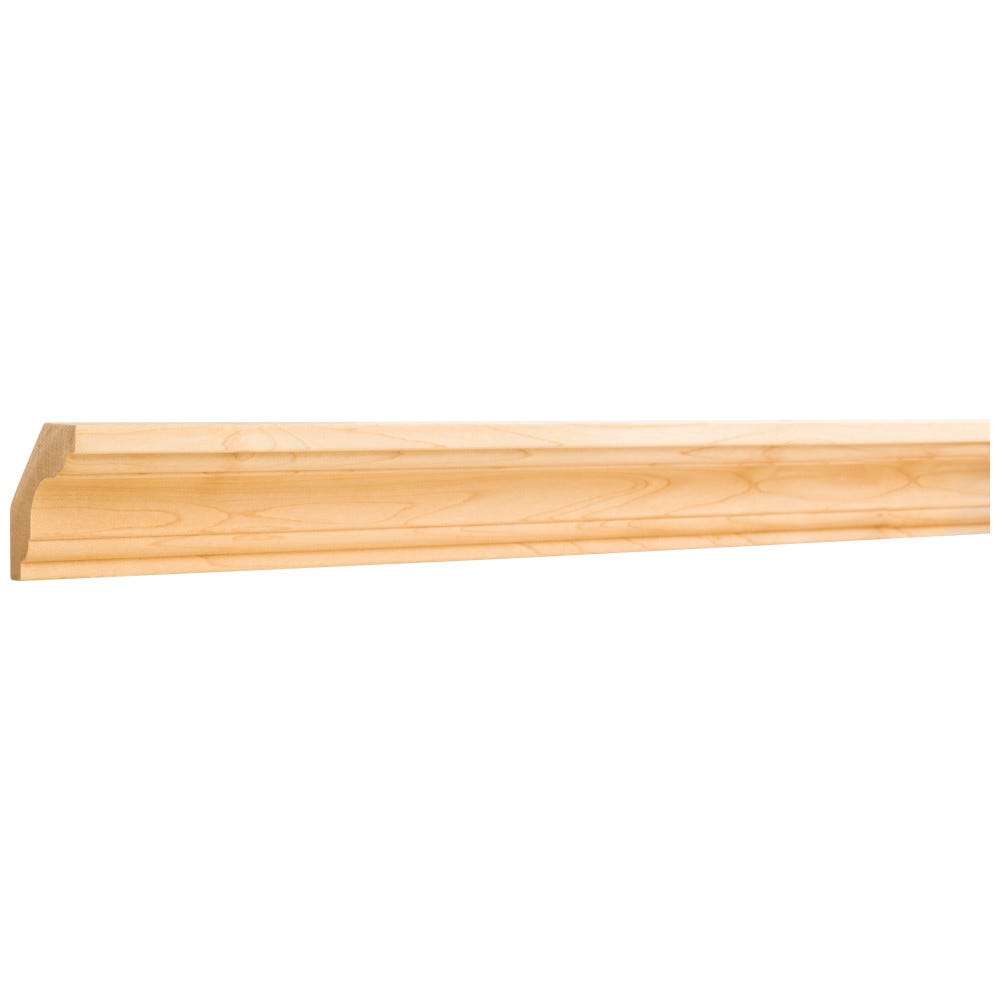 2-1/2" x 3/4" Cove Crown Moulding in Hard Maple finish, 8 ft stick, perfect for interior design