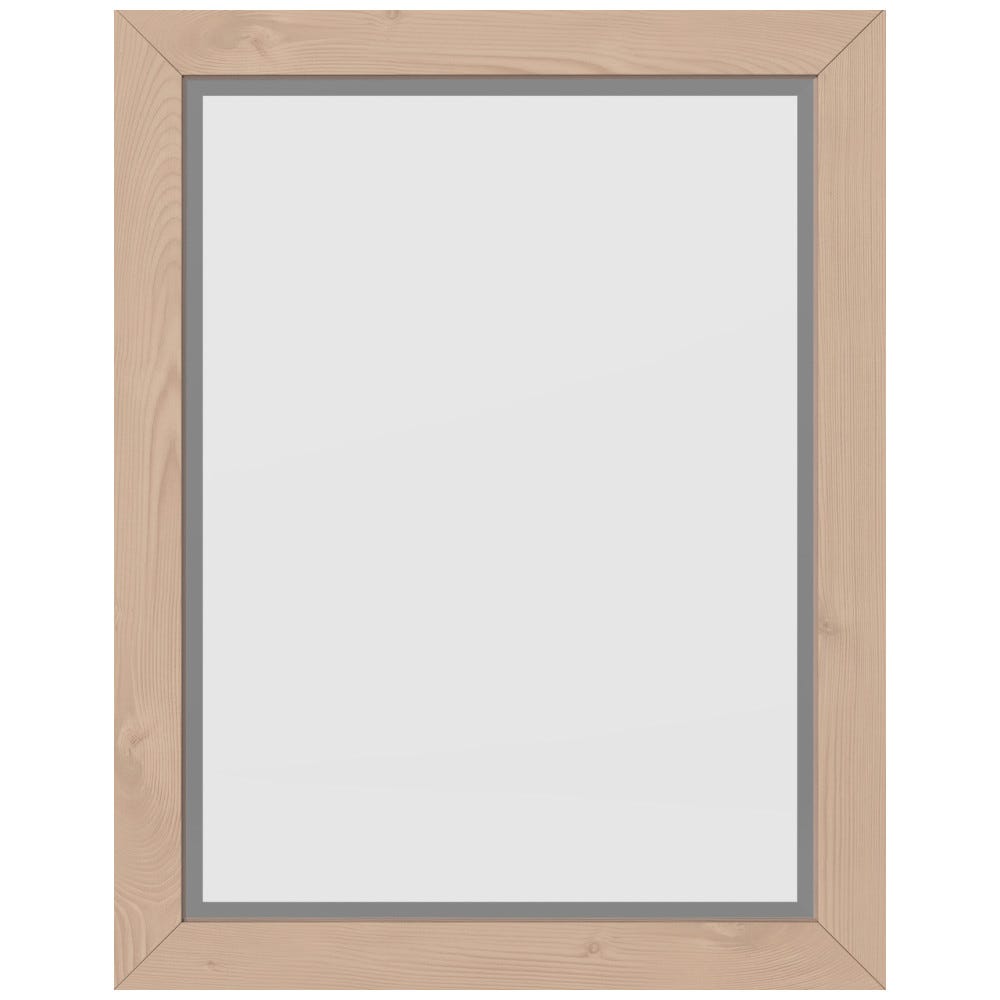 Cade Mirror 22" Natural Oak and Dark Walnut finish, beveled glass, stylish home decor accent