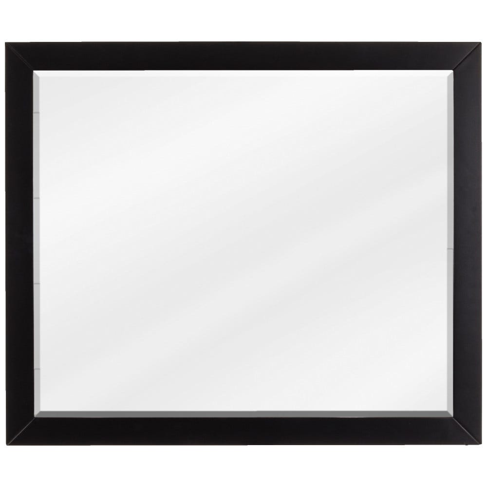 Cade Mirror 33" in Weathered Grey finish, decorative wall mirror for home decor