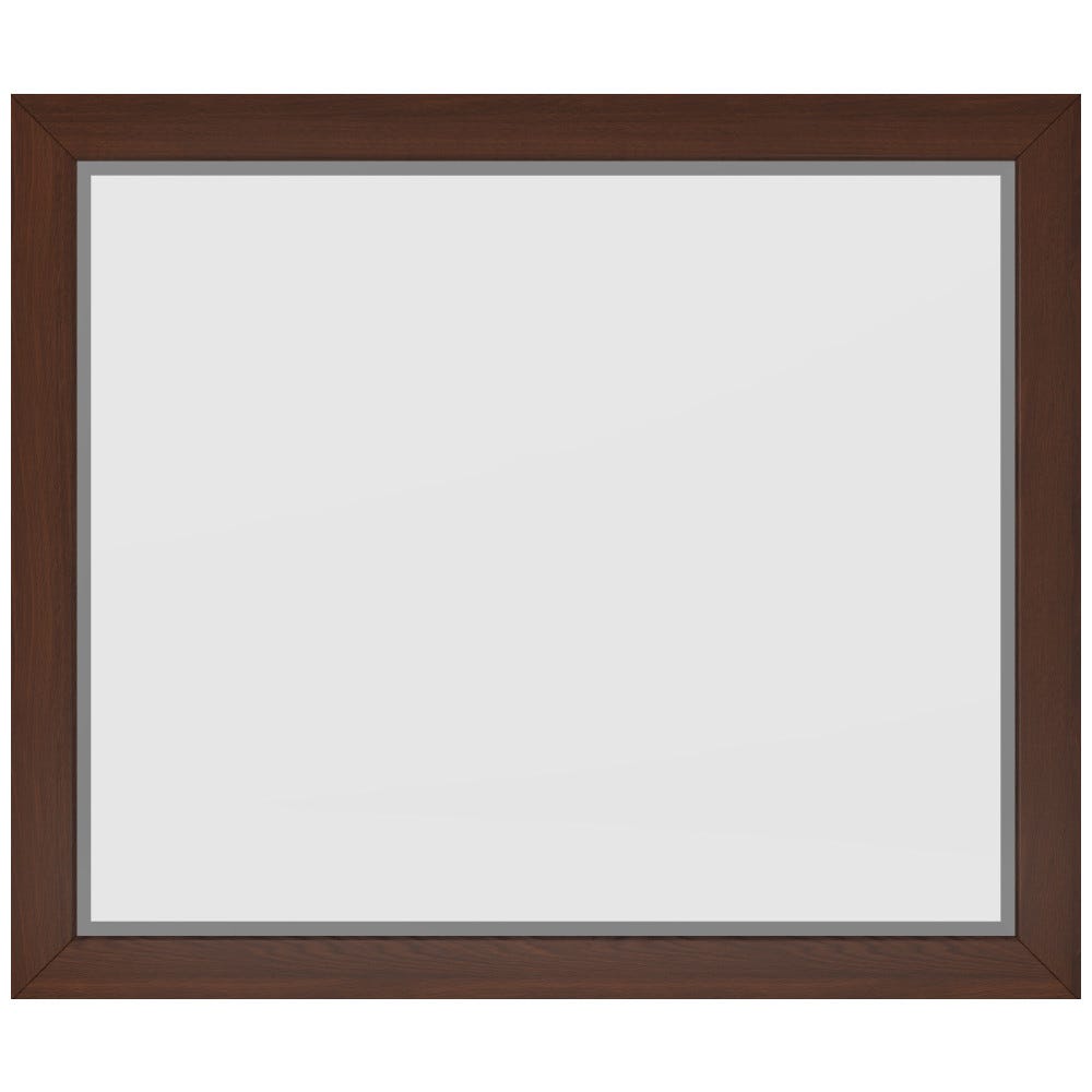 Cade Mirror 33" in Dark Walnut and Natural Oak finishes, beveled glass, 33 inches in size, designed by Jeffrey Alexander
