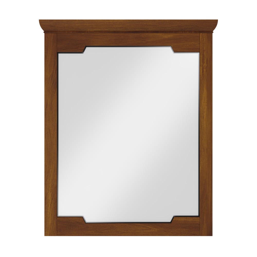 Chatham Mirror 28" Grey finish, beveled glass, elegant home decor accent
