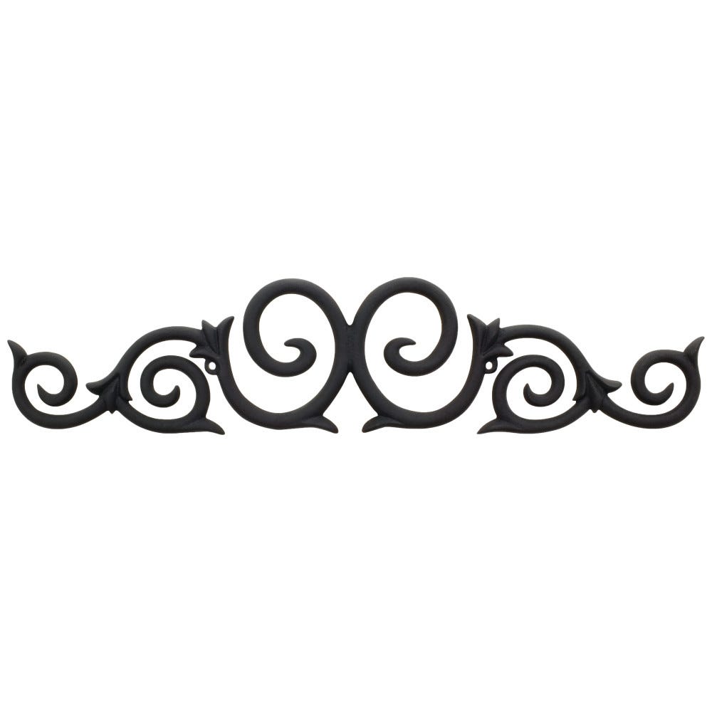 25" Black Metal Onlay, 1/2" thick, 5-3/8" wide, made of iron