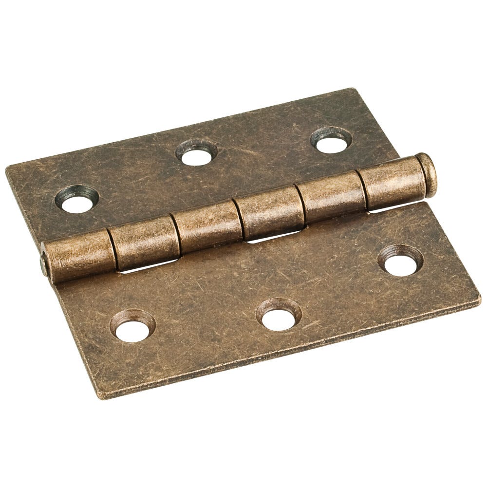 3" X 2-3/4" Butt Hinge in Antique Brass finish, functional hardware for doors