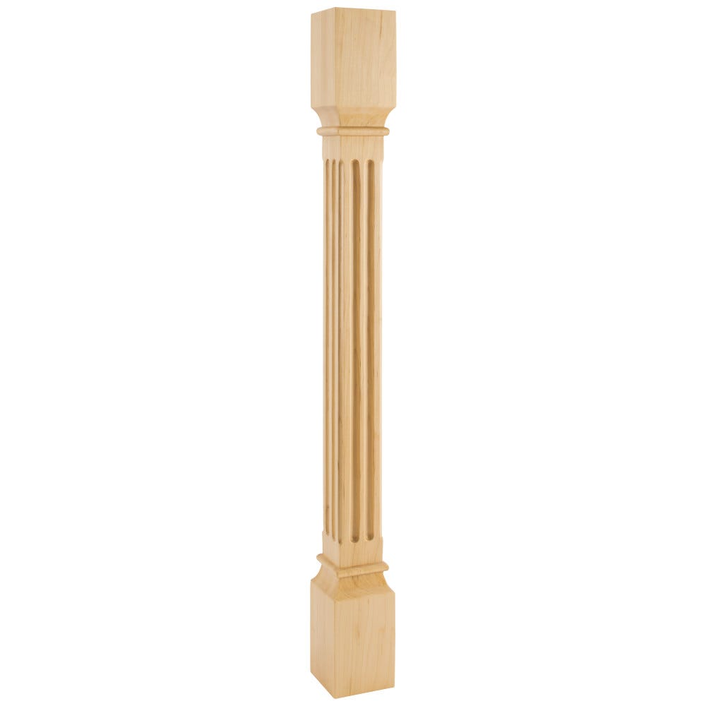 3-1/2" X 3-1/2" X 35-1/2" Square Fluted Post