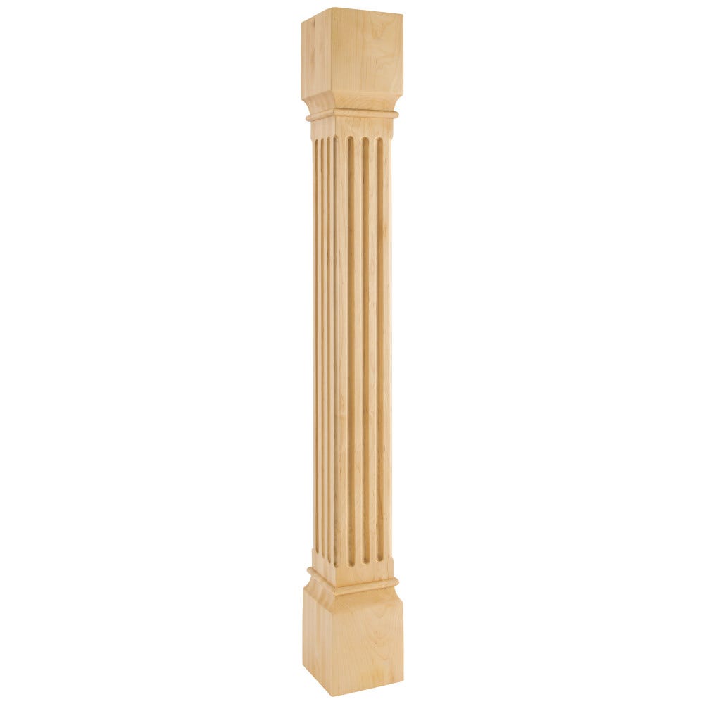 5" X 5" X 42" Square Large Fluted Post