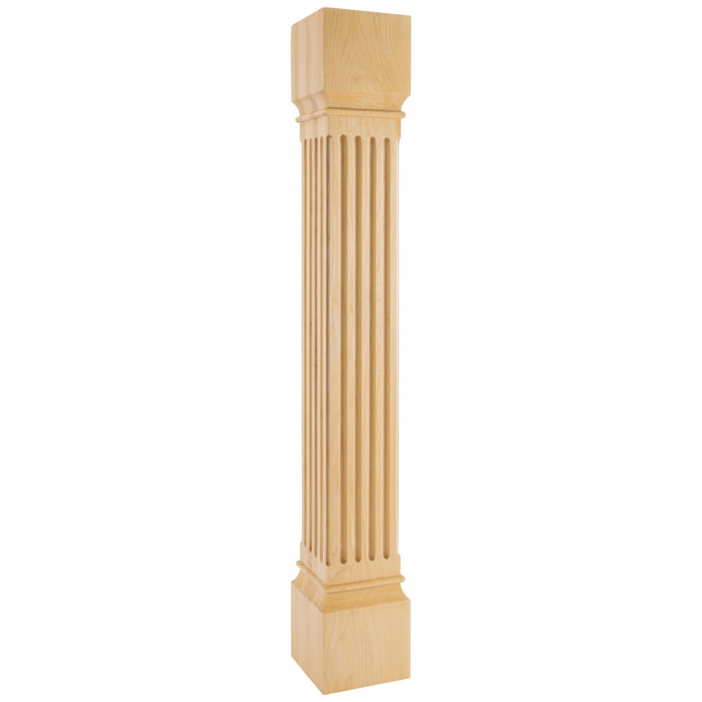 6" X 6" X 42" Square Large Fluted Post