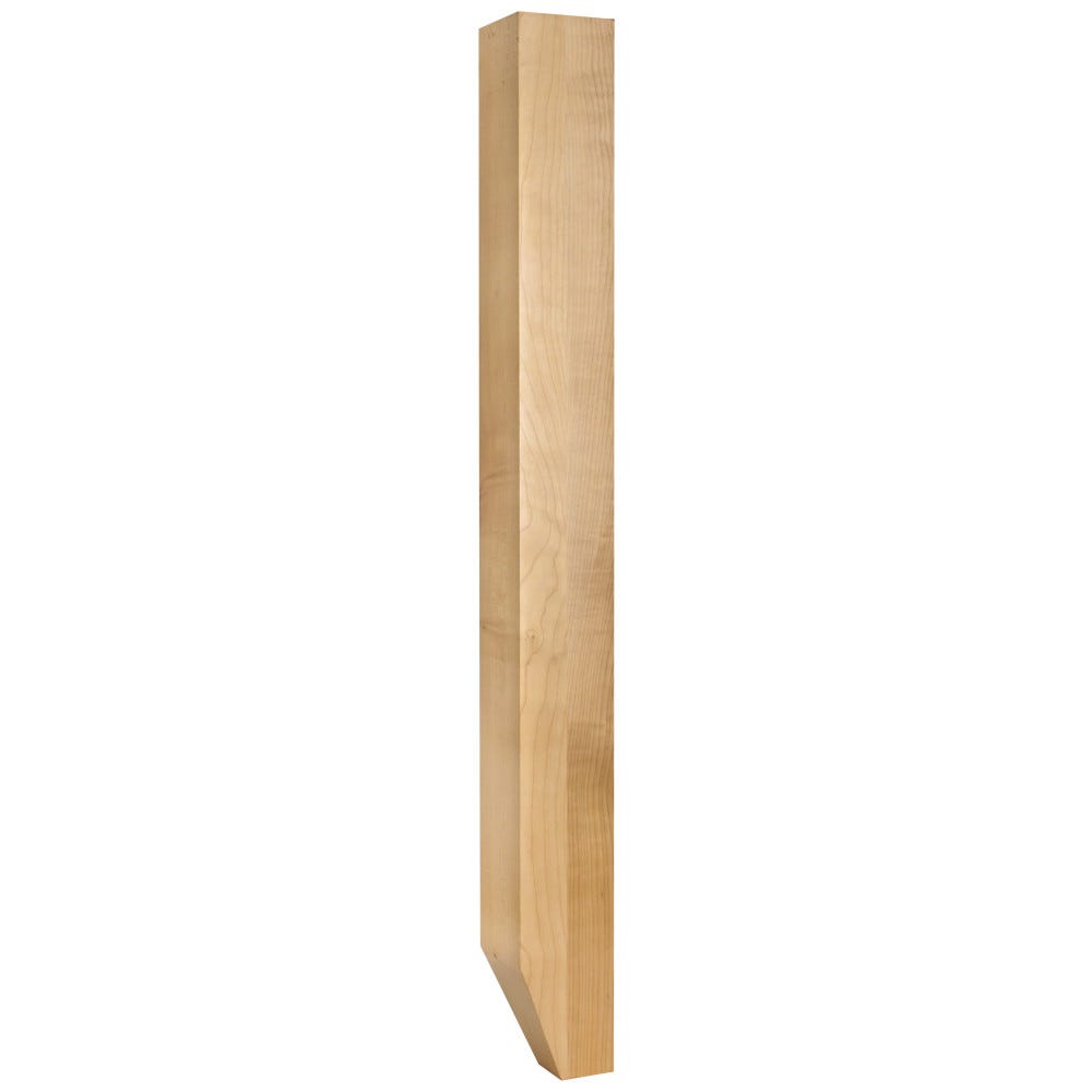 Tapered Shaker Wood Post in Rubberwood, Alder, and Maple finishes, 3-1/2" x 3-1/2" x 35-1/2" wood post for kitchen islands