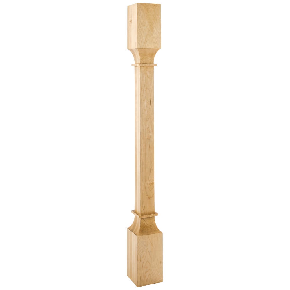 3-1/2" X 3-1/2" X 35-1/2" Square Modern Wood Post