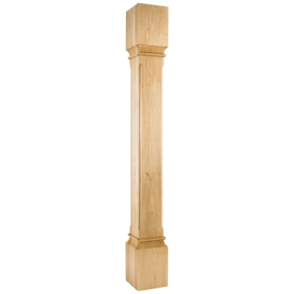 5" X 5" X 42" Fluted Corner Modern Wood Post