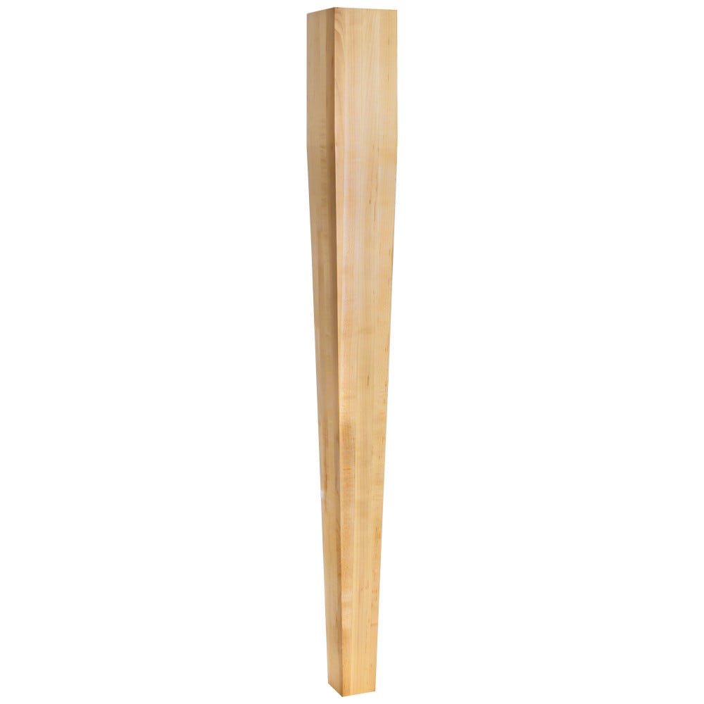 Four Sided Tapered Wood Post in White Oak, 3-1/2" x 3-1/2" x 35-1/2", crafted from premium wood