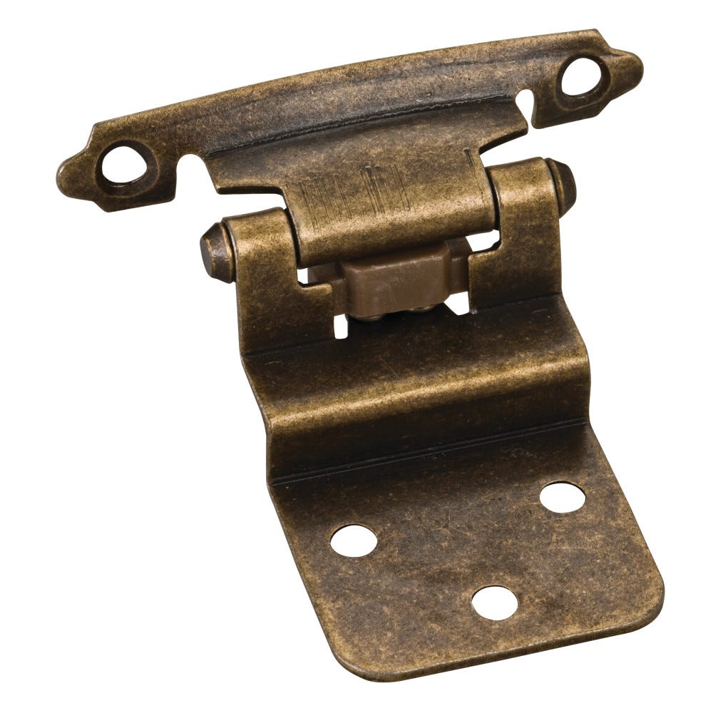 3/8" Inset Hinge W/ 4- 5 X 5/8 Oh Screws , 6- 6 X 1/2 Fh Screws And 2- Flat Form Pads