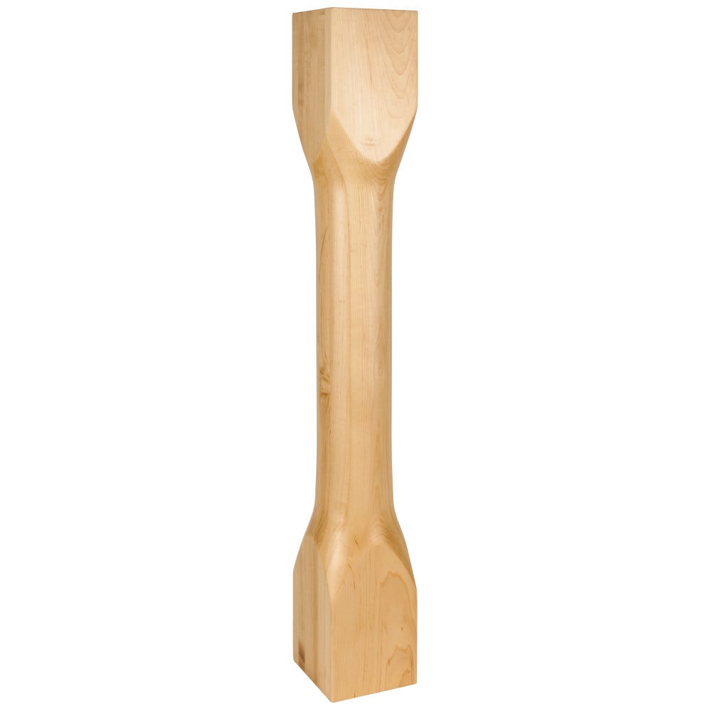5" x 5" x 35-1/2" Cathedral Turned Contemporary Post in Alder, Rubberwood, Hard Maple, White Birch, Cherry finishes, crafted from premium hardwoods