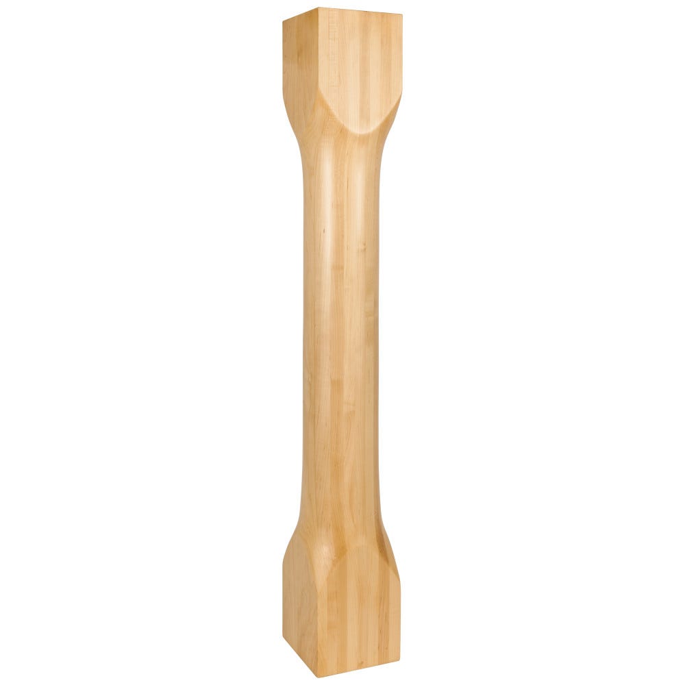 6" x 6" x 42" Cathedral Turned Contemporary Post in Alder, Rubberwood, Hard Maple, White Birch, and Cherry finishes