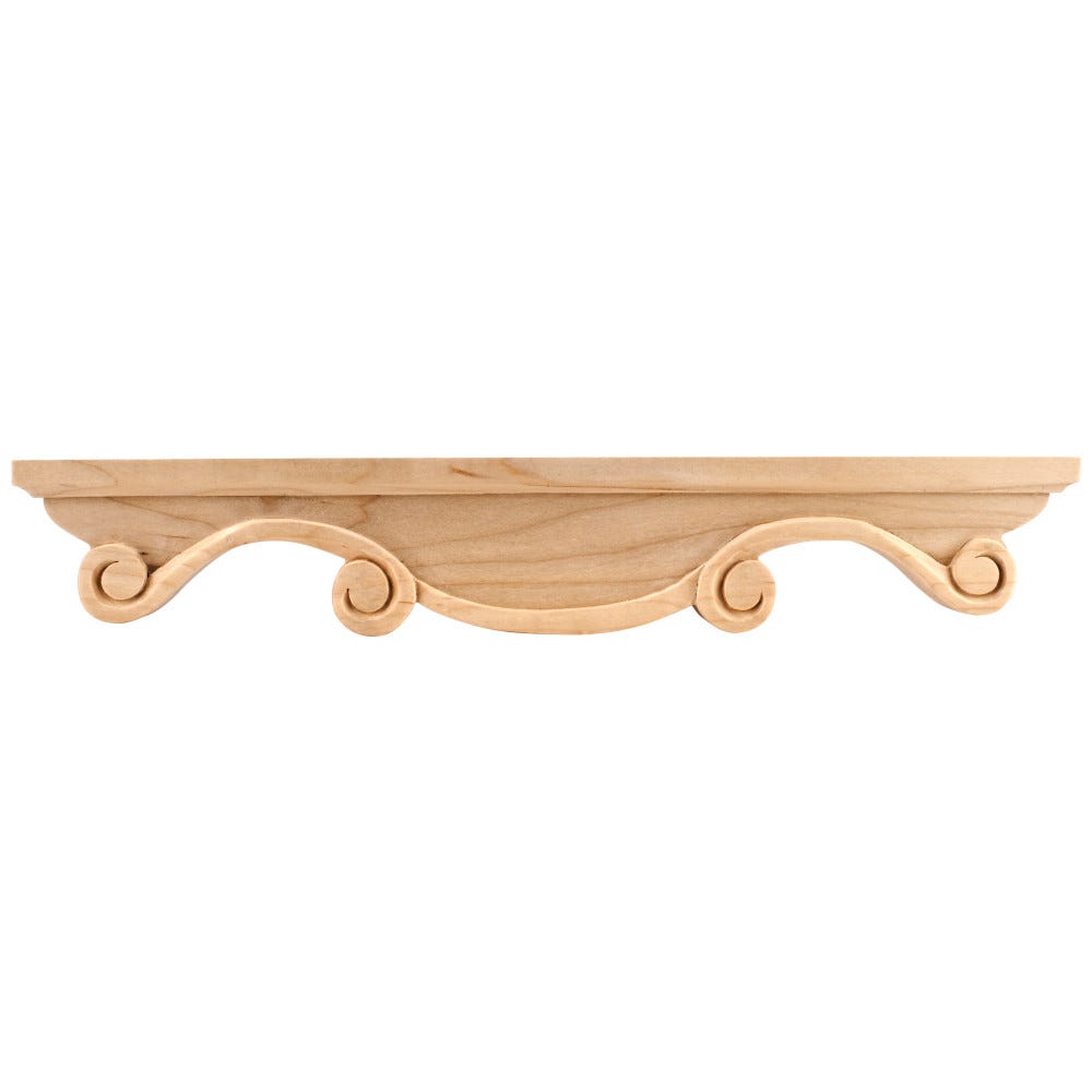 Pedestal Foot Middle 16" x 1" x 2-1/2" in Alder, Oak, Maple, Rubberwood, Cherry finishes, crafted from quality wood species.
