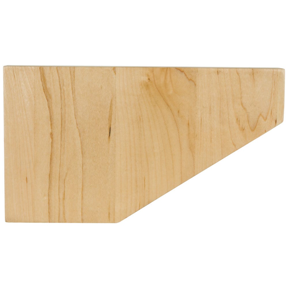 8" x 7/8" x 4-1/2" Pedestal Foot in Rubberwood, Hard Maple, and Cherry finishes, featuring Shaker design