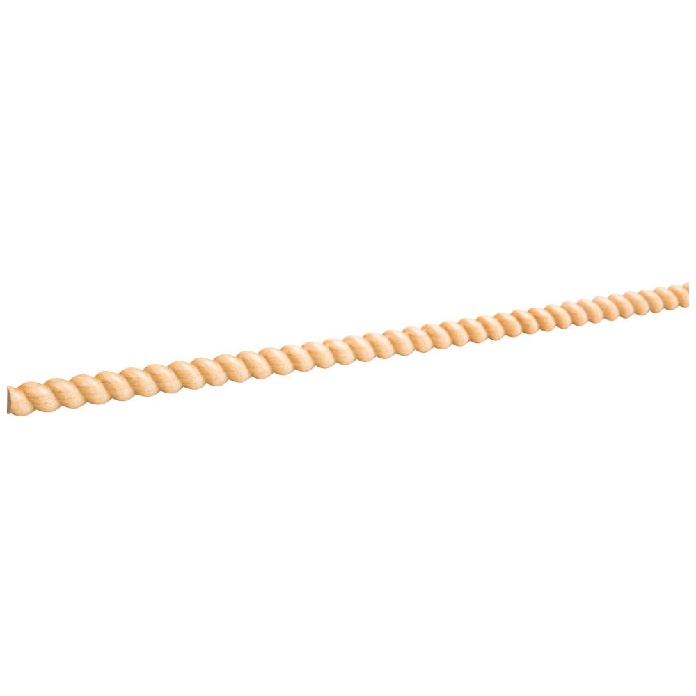 1/2" Half-Round Rope Moulding in Poplar, 8 ft stick, decorative moulding for elegant interiors