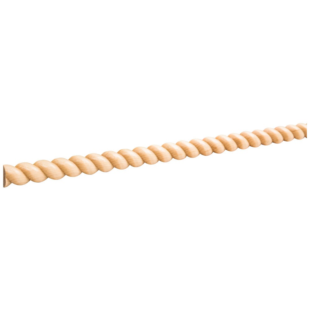 3/4" Half-Round Rope Moulding in Oak, 8 ft stick, premium quality wood material
