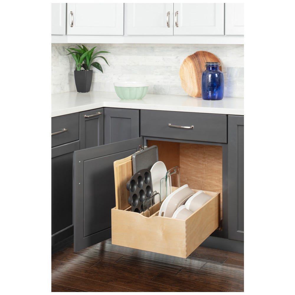 Single Drawer 21" Cookware Rollout in Baltic Birch Plywood with Dovetail Construction