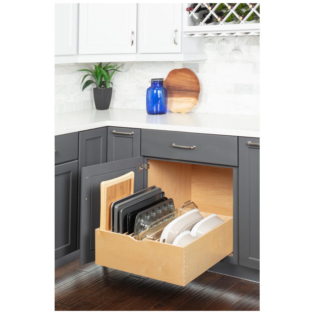 Single Drawer 27" Cookware Rollout in Baltic Birch Plywood with Dovetail Construction