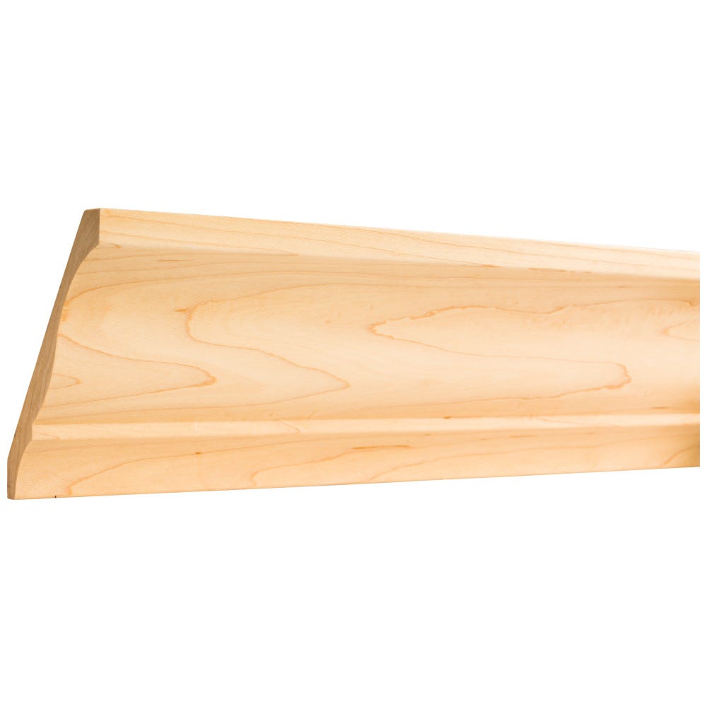 5-1/2" x 11/16" Standard Crown Moulding in Hard Maple finish, crafted from high-quality wood material
