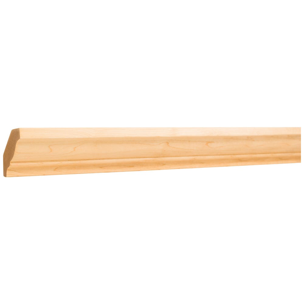 2-1/4" x 3/4" Oak Crown Moulding in natural finish, perfect for elegant interior design